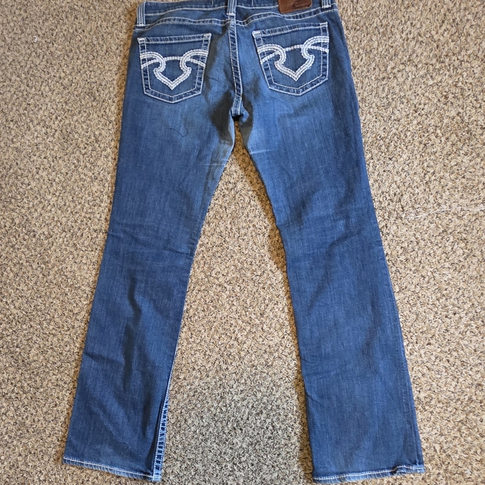 Big Star Blue Boot Cut Jeans with Classic Stitching